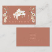zartes weißes Bouquet-Klavier Visitenkarte (Vorne/Hinten)