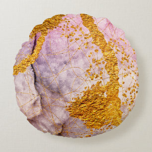 Zartheit in Pastellfarben. Einzigartige Kreativitä Rundes Kissen