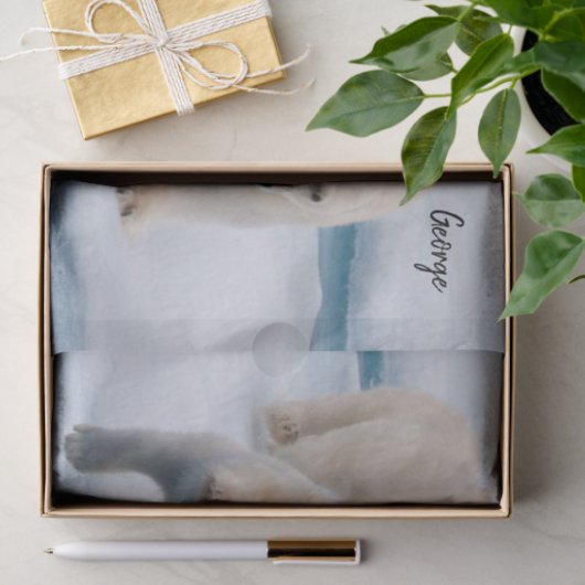 Zartpapier Polar Bear Seidenpapier (Geschenk)