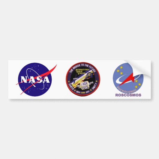 Zarya-Einheit Module des ISS Autoaufkleber (Vorne)
