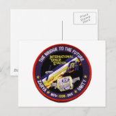 Zarya-Unity-Module der ISS Postkarte (Vorne/Hinten)