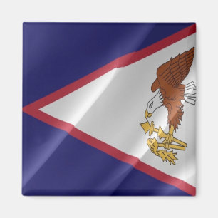 zAS002 FLAG WAVING, Amerikanisch-Samoa, Ozeanien, Magnet