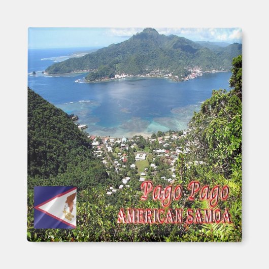 zAS005 PAGO PAGO, American Samoa, Oceania, Fridge Magnet (Vorne)