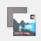 zAS009 AMERIKANISCHE SAMOA, Küste, Ozeanien, Kühls Magnet (Vorderseite/Rückseite)