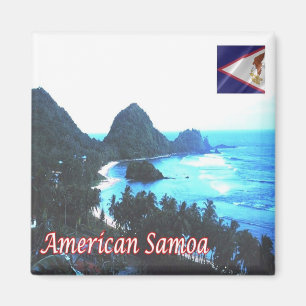 zAS009 AMERIKANISCHE SAMOA, Küste, Ozeanien, Kühls Magnet