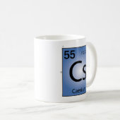 Zäsium- (Cs)Element-Tasse Kaffeetasse (VorderseiteRechts)