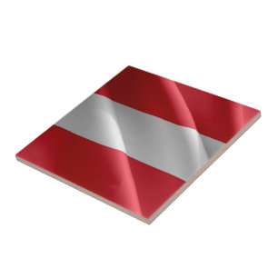 zAT002 Austrian WAVING FLAG Österreich, Fliese