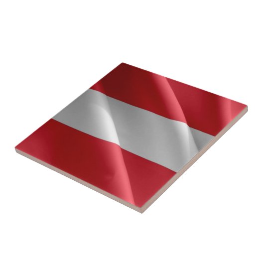 zAT002 Austrian WAVING FLAG Österreich, Fliese (Seite)