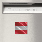 zAT002 Austrian WAVING FLAG Österreich, Magnet (In Situ (Geschirrspüler))
