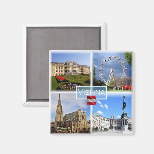 zAT003 VIENNA Schloss Schonbrunn Prater Funfair - Magnet (Vorderseite/Rückseite)