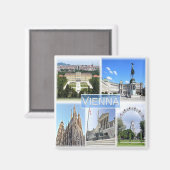 zAT005 WIEN, Österreich, Europa, Kühlschrank Magnet (Vorderseite/Rückseite)