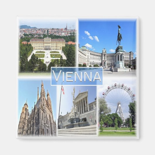 zAT005 WIEN, Österreich, Europa, Kühlschrank Magnet (Vorne)
