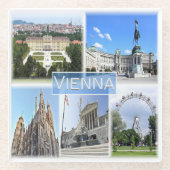 zAT005 WIEN, Österreich, Glasuntersetzer (Vorderseite)