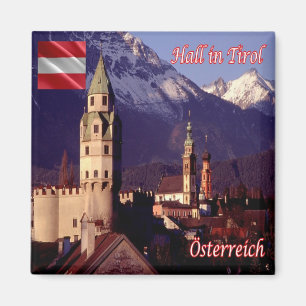 zAT019 HALL IN TYROL Austria, Kühlschrank Magnet