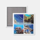 zAU011 THE GREAT BARRIER REEF, Australien, Kühlsch Magnet (Vorderseite/Rückseite)