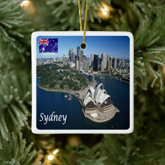 ZAU026 SYDNEY Australien, Opernhaus, Keramik Orna Keramikornament (Baum)