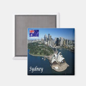zAU026 SYDNEY Australien, Opernhaus, Kühlschrank Magnet (Vorderseite/Rückseite)