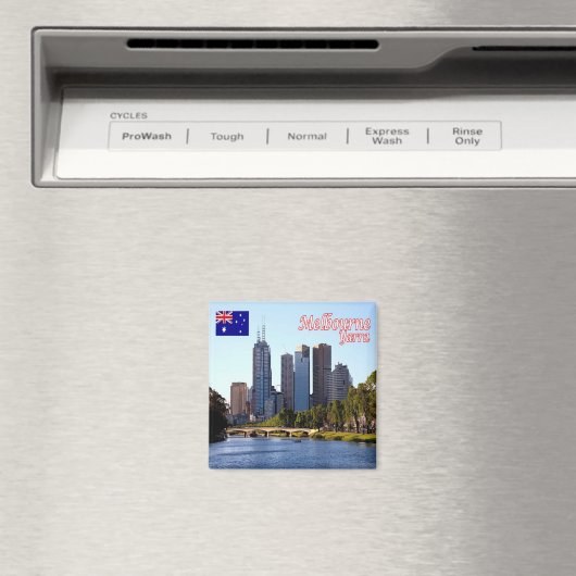 zAU041 MELBOURNE, RIVER YARRA, Australien, Kühlsch Magnet (In Situ (Geschirrspüler))