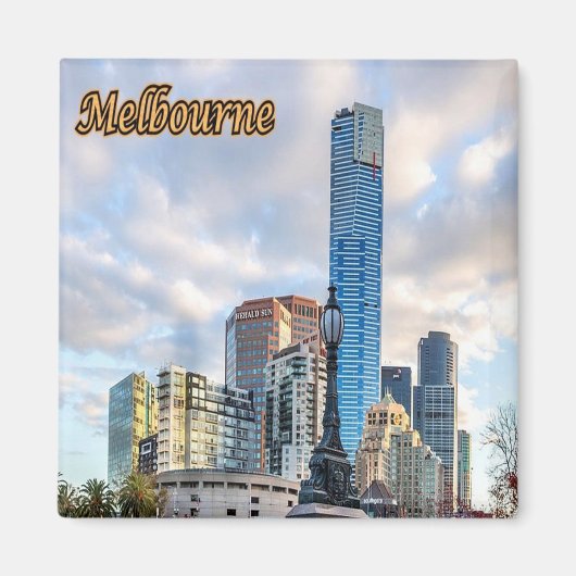 zAU057 MELBOURNE, Skyline, Australien, Kühlschrank Magnet (Vorne)