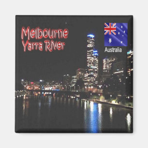 zAU064 MELBOURNE, Yarra River, Australien, Kühlsch Magnet