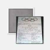 zAU080 1956 XVI Olympiad MELBOURNE, Kühlschrank Magnet (Vorderseite/Rückseite)