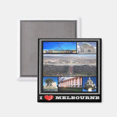 zAU094 MELBOURNE, I Liebe, Mosaik, Australien, Küh Magnet (Vorderseite/Rückseite)