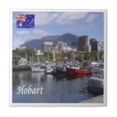 zAU096 HOBART, Hafen, Australien, Ozeanien, Fliese (Vorderseite)