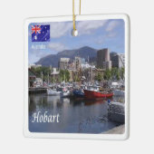 zAU096 HOBART, Hafen, Australien, Ozeanien, Keramikornament (Links)