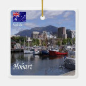 zAU096 HOBART, Hafen, Australien, Ozeanien, Keramikornament (Rückseite)
