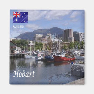 zAU096 HOBART, Hafen, Australien, Ozeanien, Kühlsc Magnet