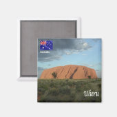 zAU109 ULURU, Ayers Rock, Australien, Kühlschrank Magnet (Vorderseite/Rückseite)