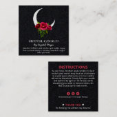 Zauber der Kristallkerze des Schwarzen Halbmonds Quadratische Visitenkarte (Vorne/Hinten)