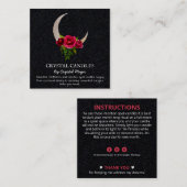 Zauber der Kristallkerze des Schwarzen Halbmonds Quadratische Visitenkarte (Vorne/Hinten)