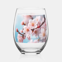 Zauber der rosa Blüten Weinglas Ohne Stiel