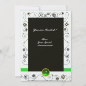 ZAUBER DES FRÜHJAHRES, hellgelb, schwarz Einladung (Rückseite)