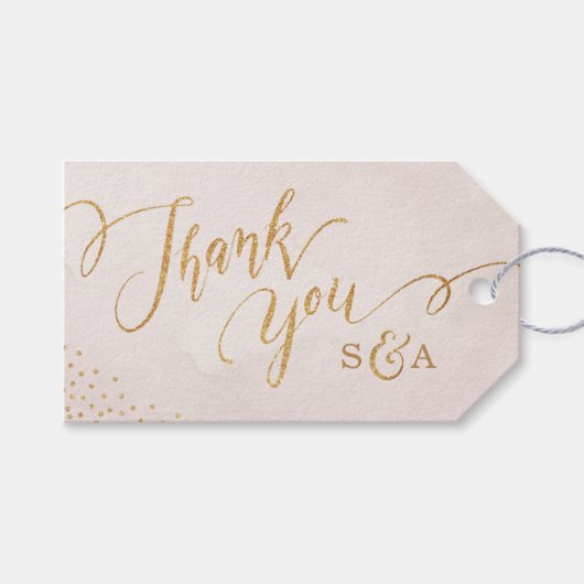 Zauber erröten Glitter-Rose, Gold, daskalligraphie Geschenkanhänger (Vorderseite (Horizontal))