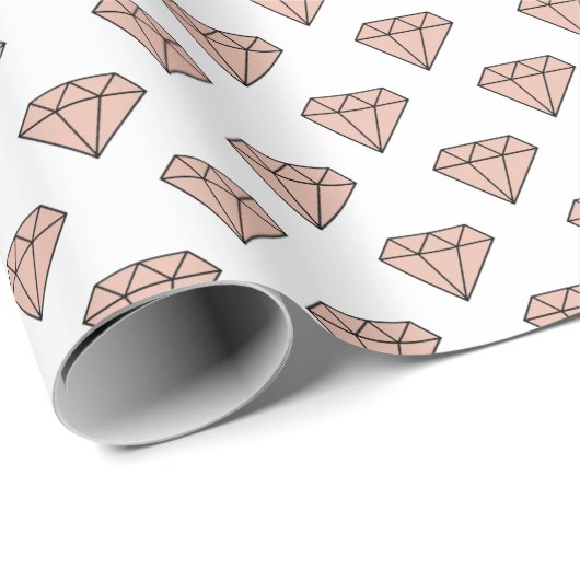 Zauber erröten rosa Diamant-Muster Geschenkpapier (Rolleneckpunkt)