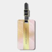 Zauber erröten Rosa und Imitat-Gold Gepäckanhänger (Vorderseite vertikal)