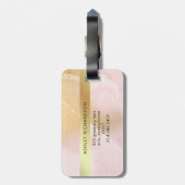 Zauber erröten Rosa und Imitat-Gold Gepäckanhänger (Rückseite vertikal)