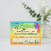 Zauber-Halloween - Hexenhandpostkarte Postkarte (Stehend Vorderseite)