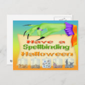 Zauber-Halloween - Hexenhandpostkarte Postkarte (Vorne/Hinten)