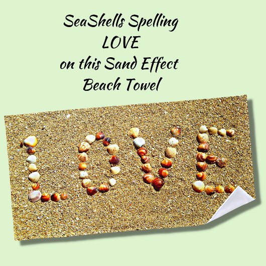 Zauber-LIEBE auf Sand-Effekt Strandtuch