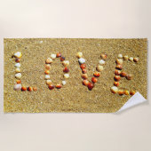 Zauber-LIEBE auf Sand-Effekt Strandtuch (Vorderseite)