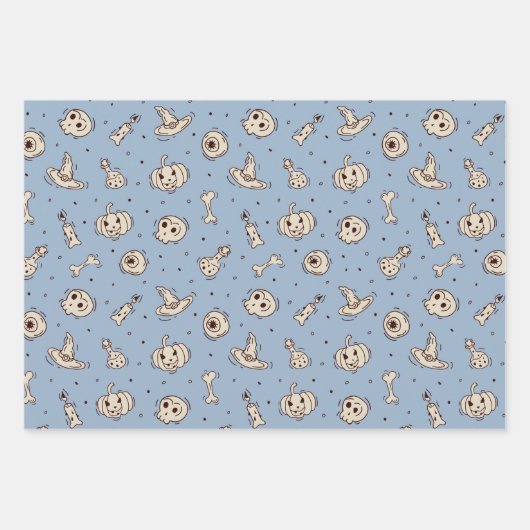 Zauber & Skelette Halloween Theme Wrapping Papers Geschenkpapier Set (Vorderseite 2)