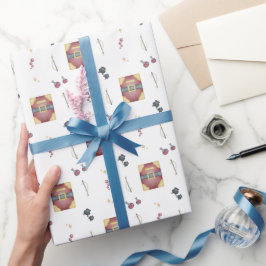 Zauber-Spell-Bücher Hexerei Kinder Geburtstag Geschenkpapier
