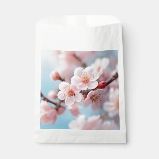 Zauber-Täschchen mit rosa Blüten Geschenktütchen (Vorderseite)