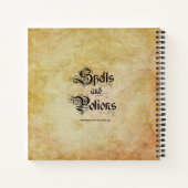 Zauber und Potions SpiralNotebook Notizblock (Rückseite)