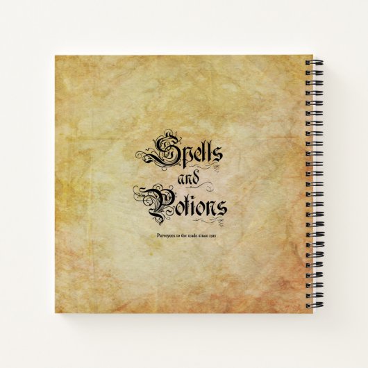 Zauber und Potions SpiralNotebook Notizblock (Rückseite)
