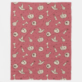 Zauber und Skelette Halloween Fleece Blanket (Vorderseite)