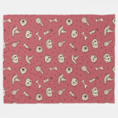 Zauber und Skelette Halloween Fleece Blanket (Vorderseite (Horizontal))